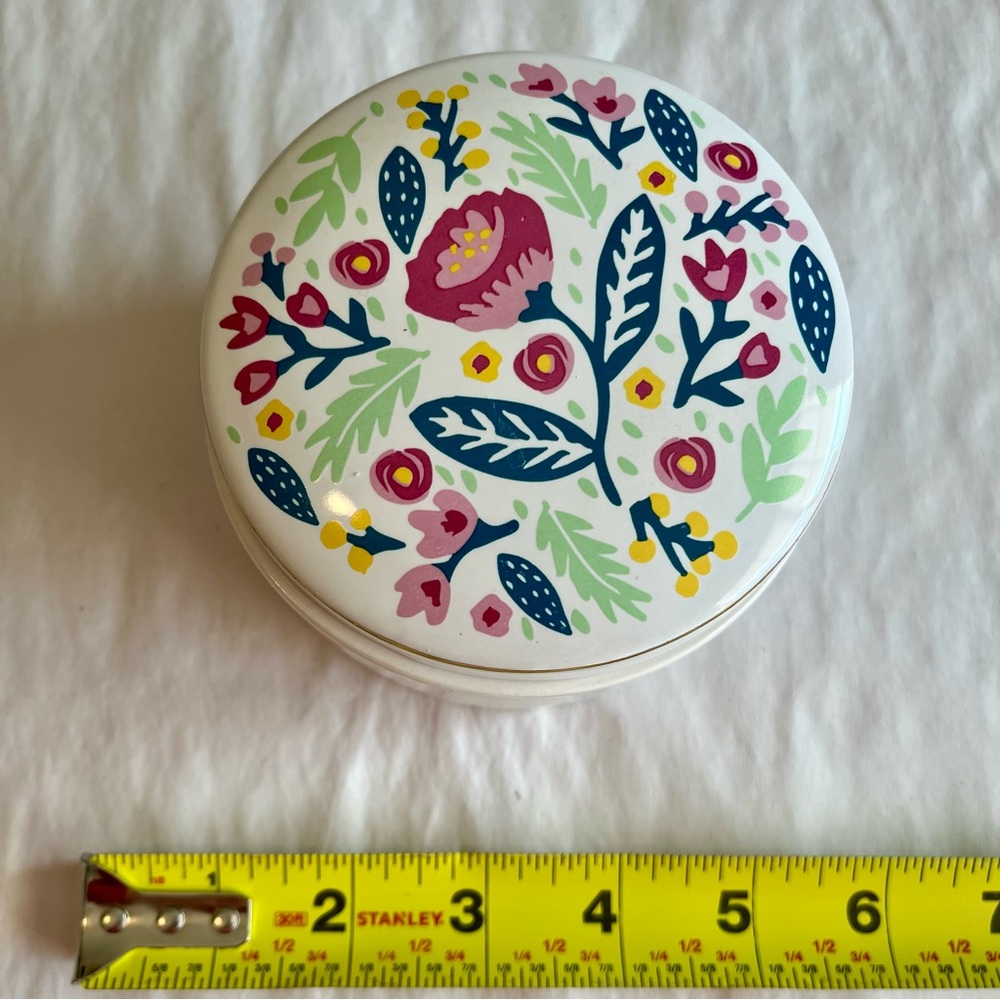 Floral Painted Ceramic Lidded Pot Trinket Jar - Picture 2 of 7